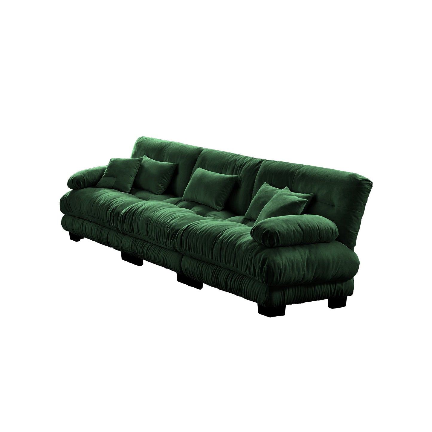 NEW Green Chenille Soft Comfy Upholstered 3-Seater Sectional Sofa Modular Deep Seat Sofa Couch