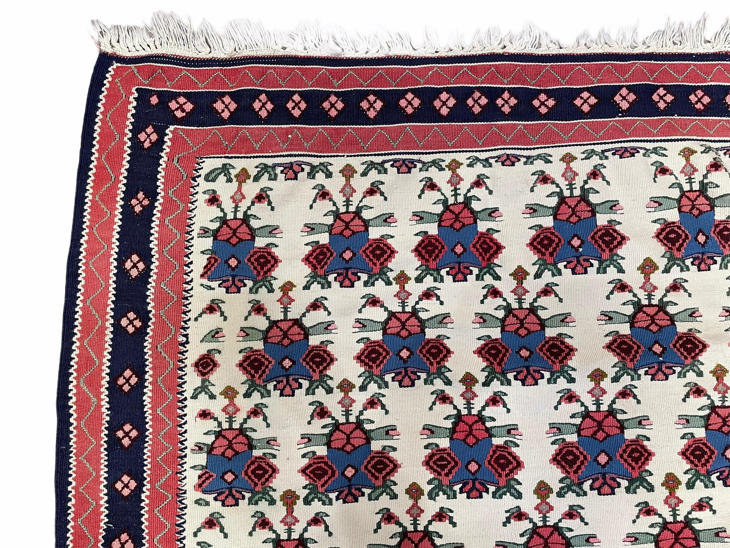 USED 3x5 Vintage Kurdish Senneh Kilim Rug 3 x 5 Heirloom Rug Flatweave Antique Rug Playroom Rug Collectible Rug Beige Kilim