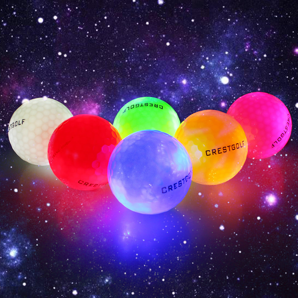 NEW LED Glowing Golf Ball Night Practice 6 Pieces In A Box