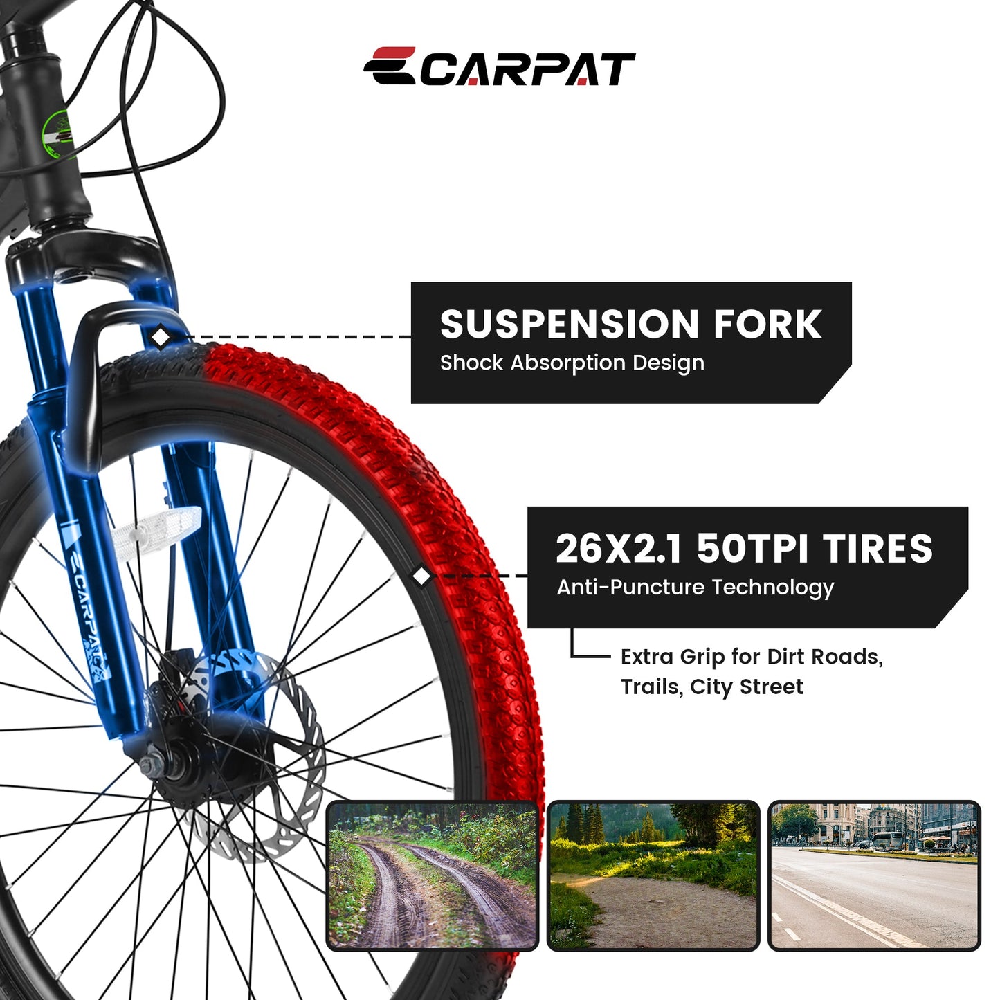 NEW  26" Green Adult & Teenager Mountain Bike