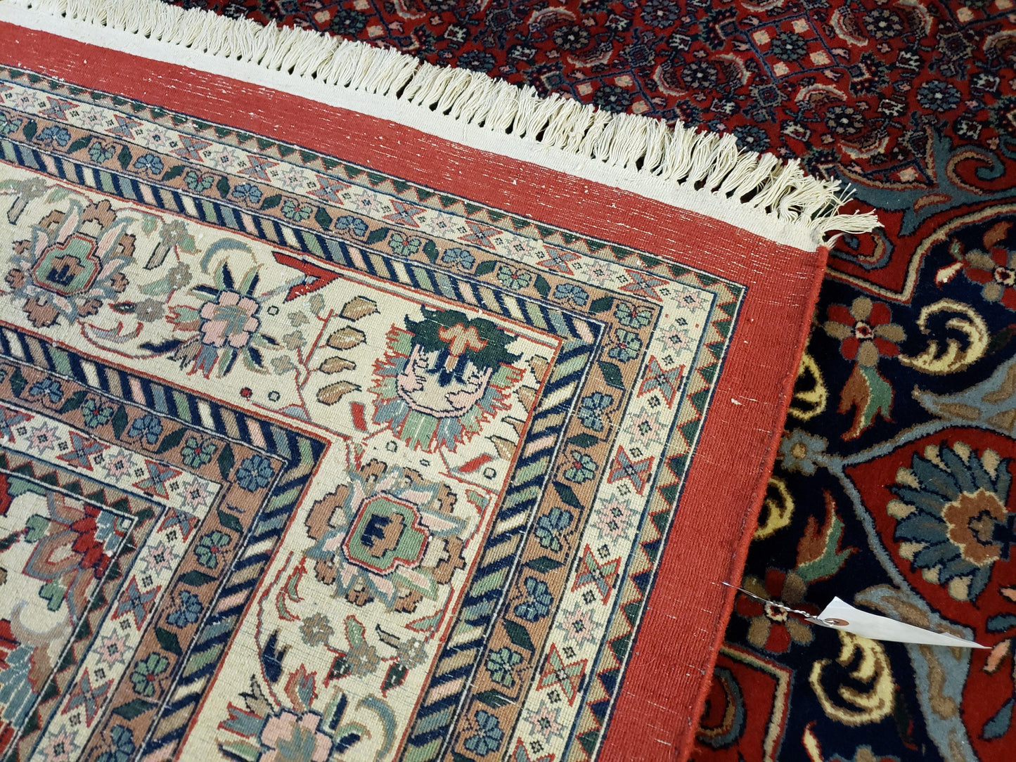 USED Indian Rug 9x12 Red Indo Bidjar Rug 9x12 Vintage Rug Allover Pattern Medallion Rug Wool Rug Nice Persian Design