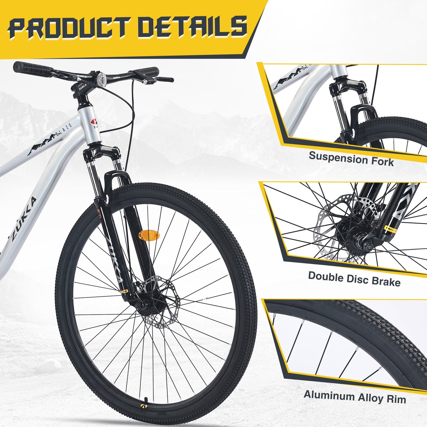 NEW 29 Inch Wheels Single Speed  Mountain Bike, for Men Women Boys and Girls, Front Suspension,Steel Frame