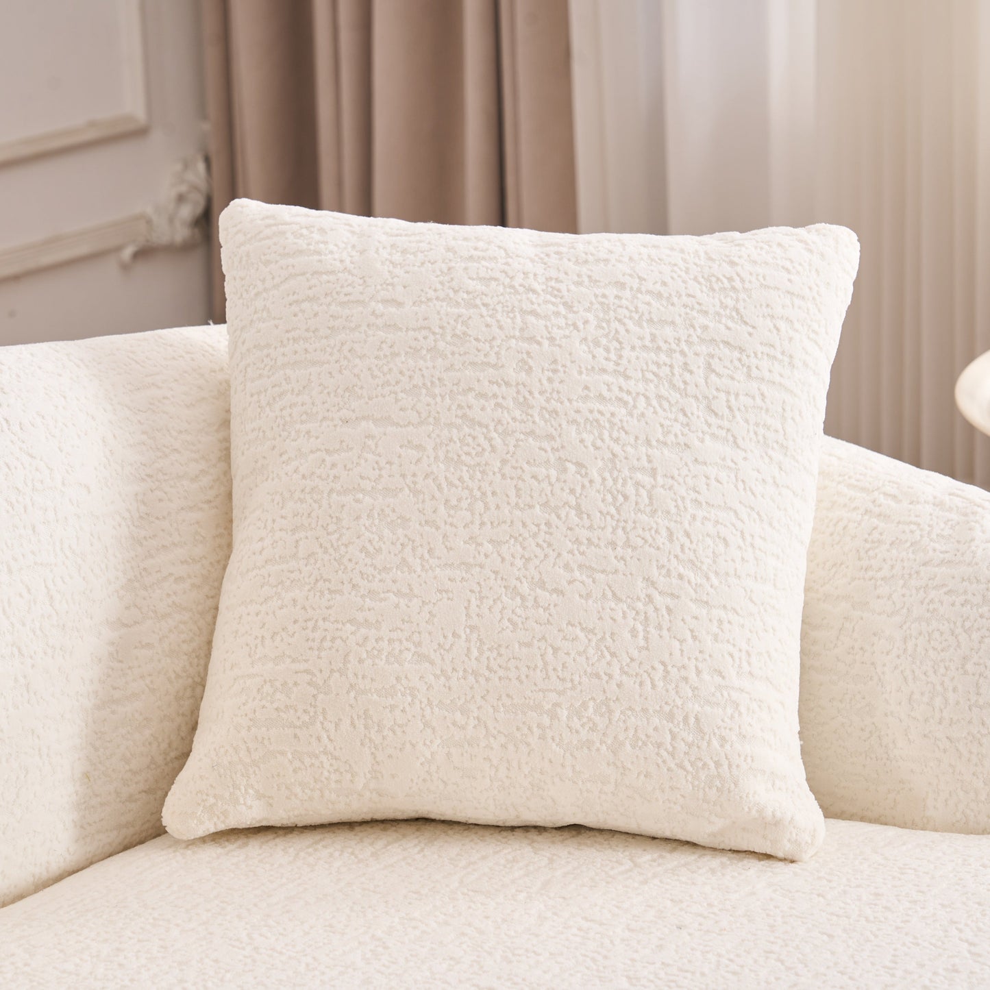 NEW Boneless L-Shape Sectional Sofa White Modular Chenille Compression 30D High-Density Foam Minimalist Modular Couch Sleeper with Curved Chaise