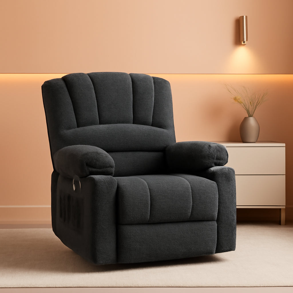 NEW Dark Grey Power Lift Recliner With Massage And USB Charging