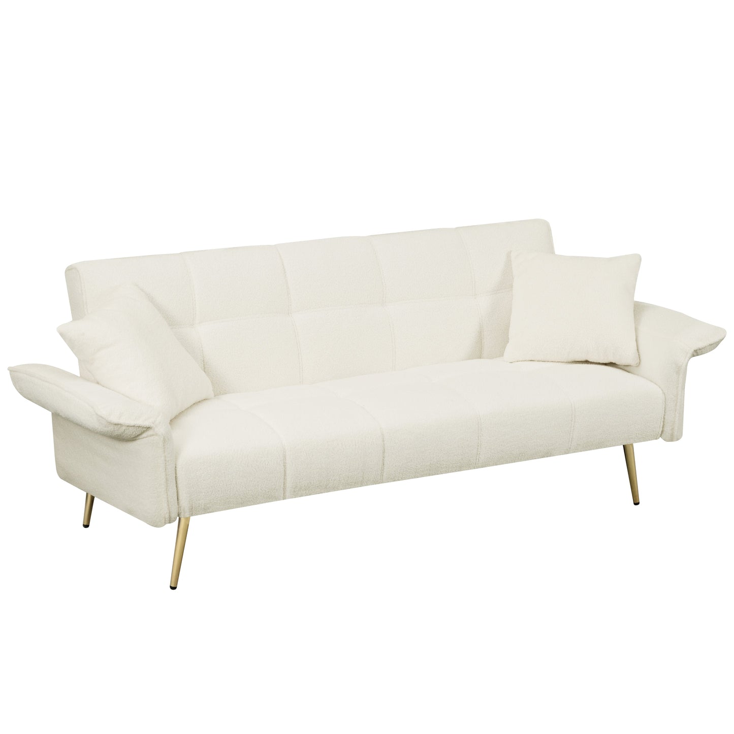 NEW 70.1 'futon sofa bed, convertible double sofa bed with folding armrests for living rooms and small Spaces