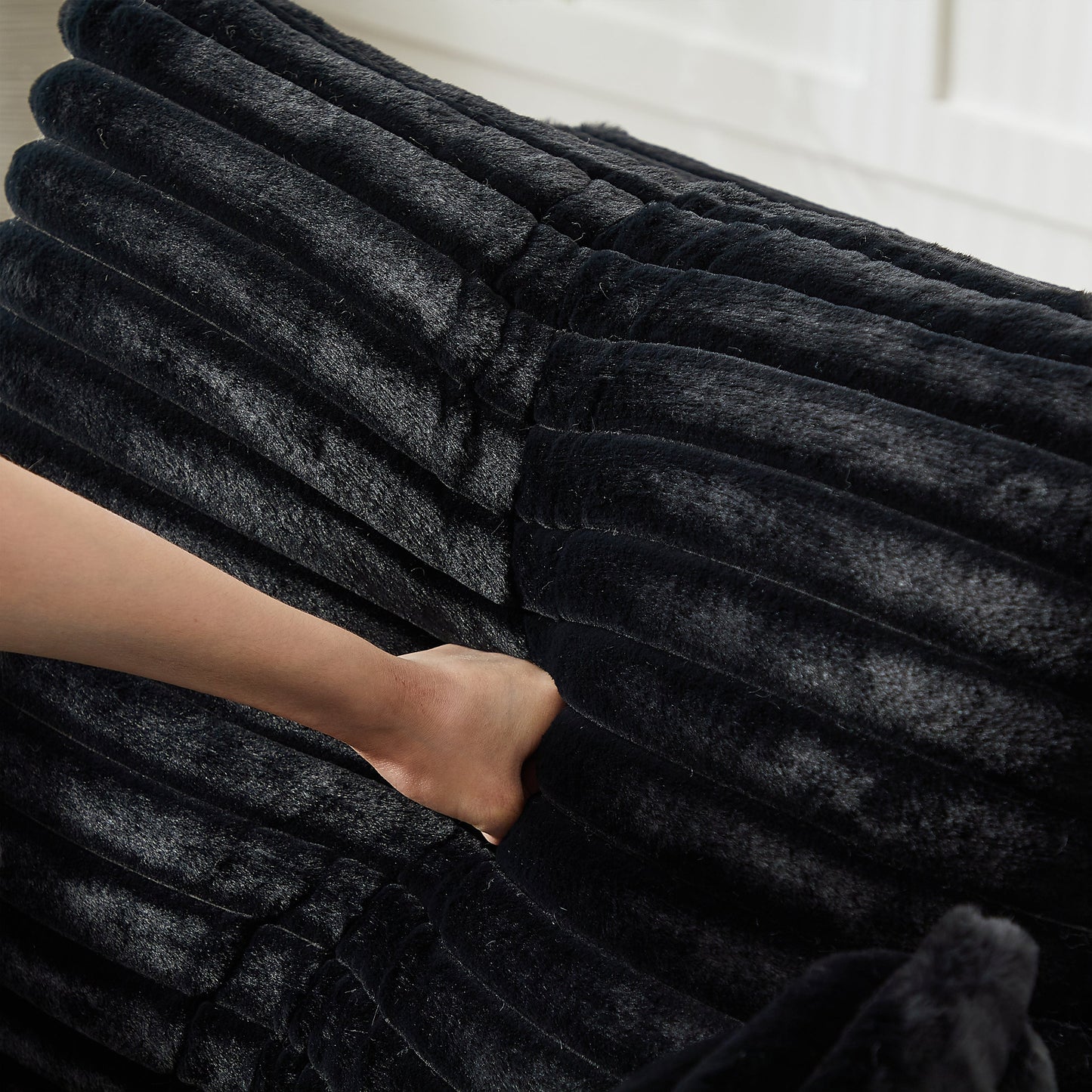 NEW 55''L Corduroy Sponge Fluffy Modern Sleeper Chair Single Sofa