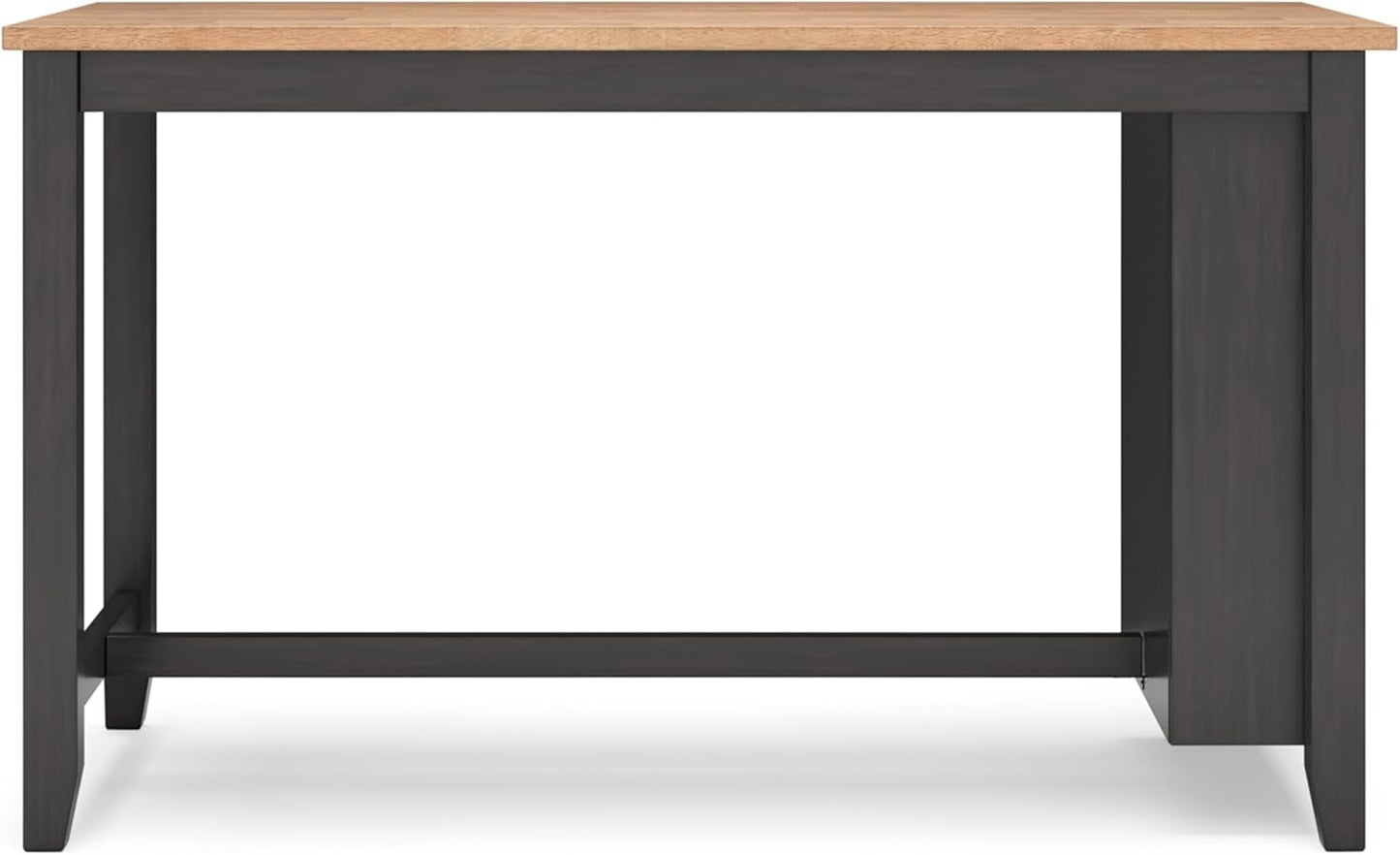 NEW Counter Height Dining Table With 3 Shelves Trestle Base