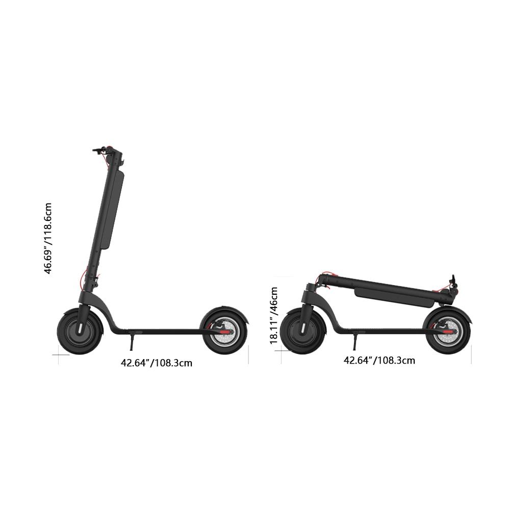 NEW Aluminum X8 Folding 10 Inch LED Front & Rear Lights 350W High Performance Motor Triple Braking System  Alloy Electric Scooter