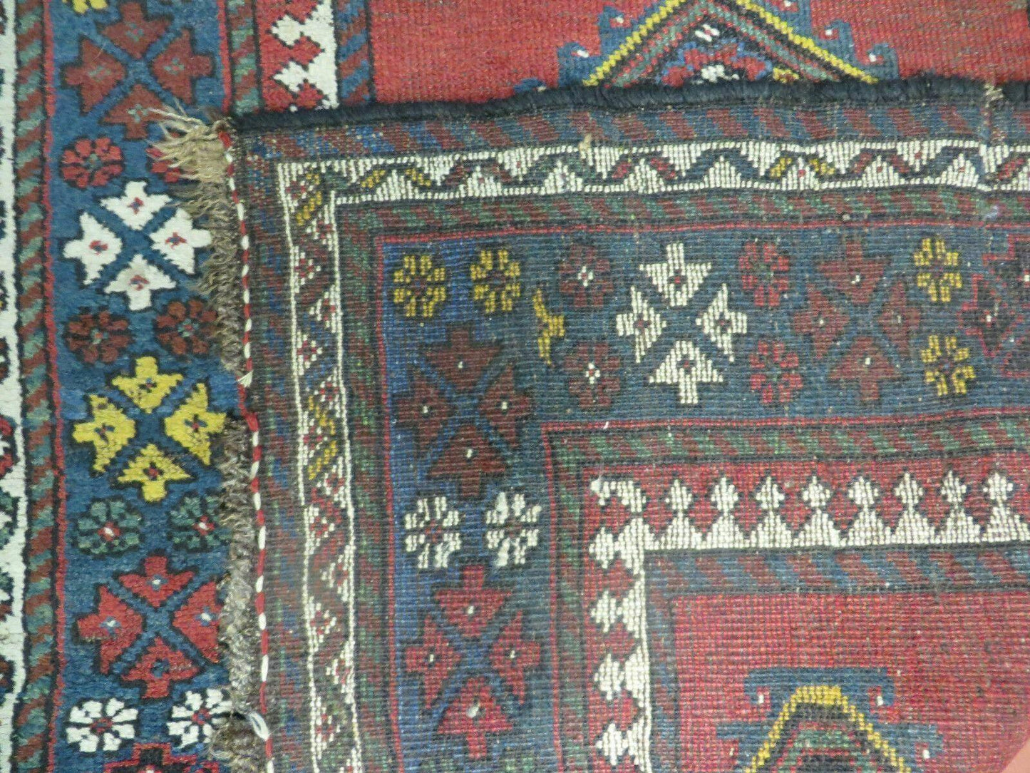USED 3' X 6' Antique 1920s Handmade Caucasian Karabagh Ganjeh Talesh Wool Rug Nice