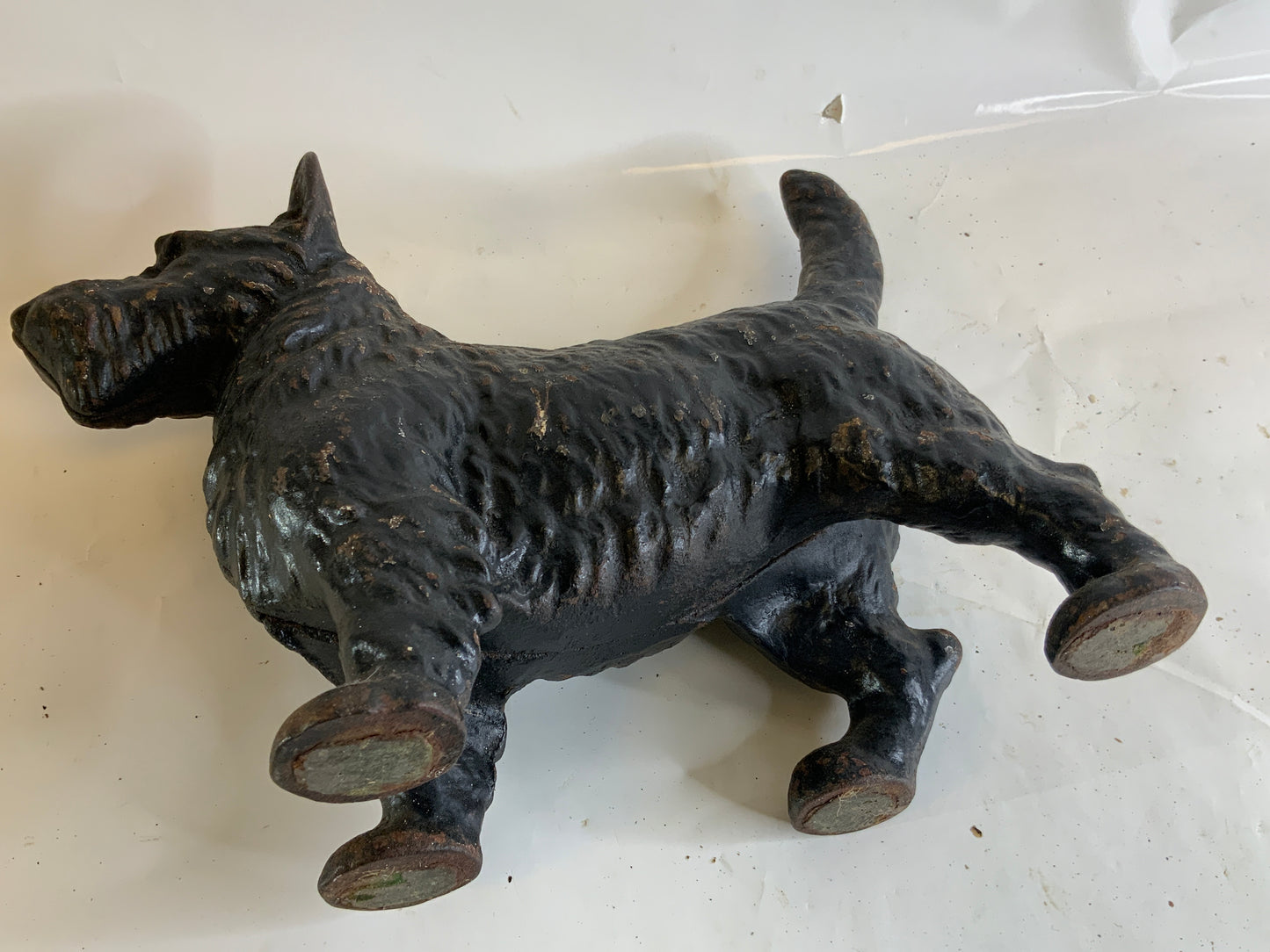 Black scottie dog door stop Cast Iron Scottish Terrier antique Hubley