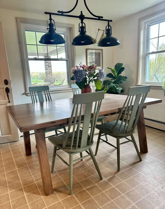 NEW Glayden Modern Slanted Post Leg Table