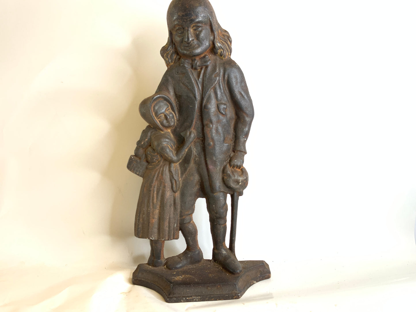 Victorian Cast Iron Doorstop Benjamin Franklin