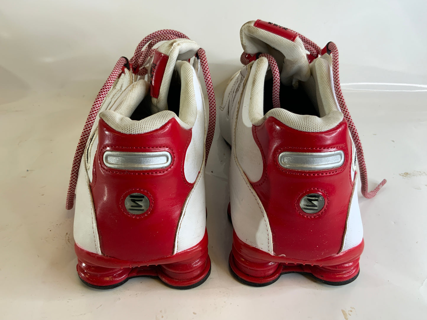 USED Nike Shox NZ White University Red Men’s 13 Shoe Athletic Sneakers