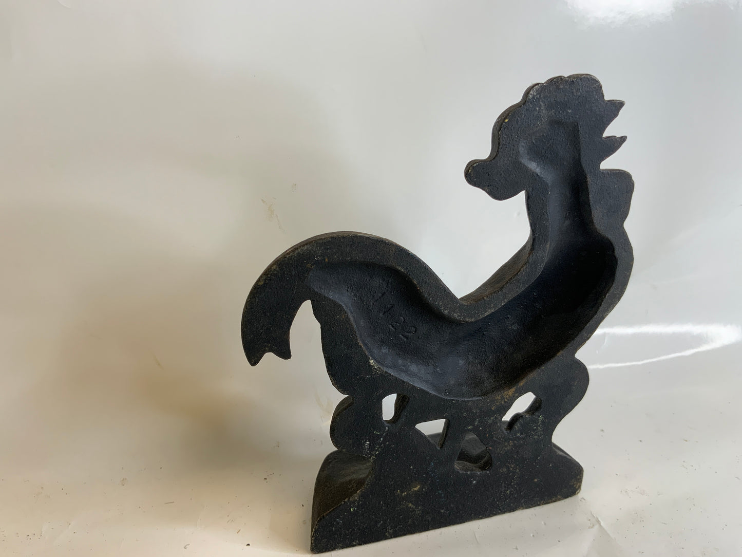 Vintage Farmhouse Cast Iron Black Rooster