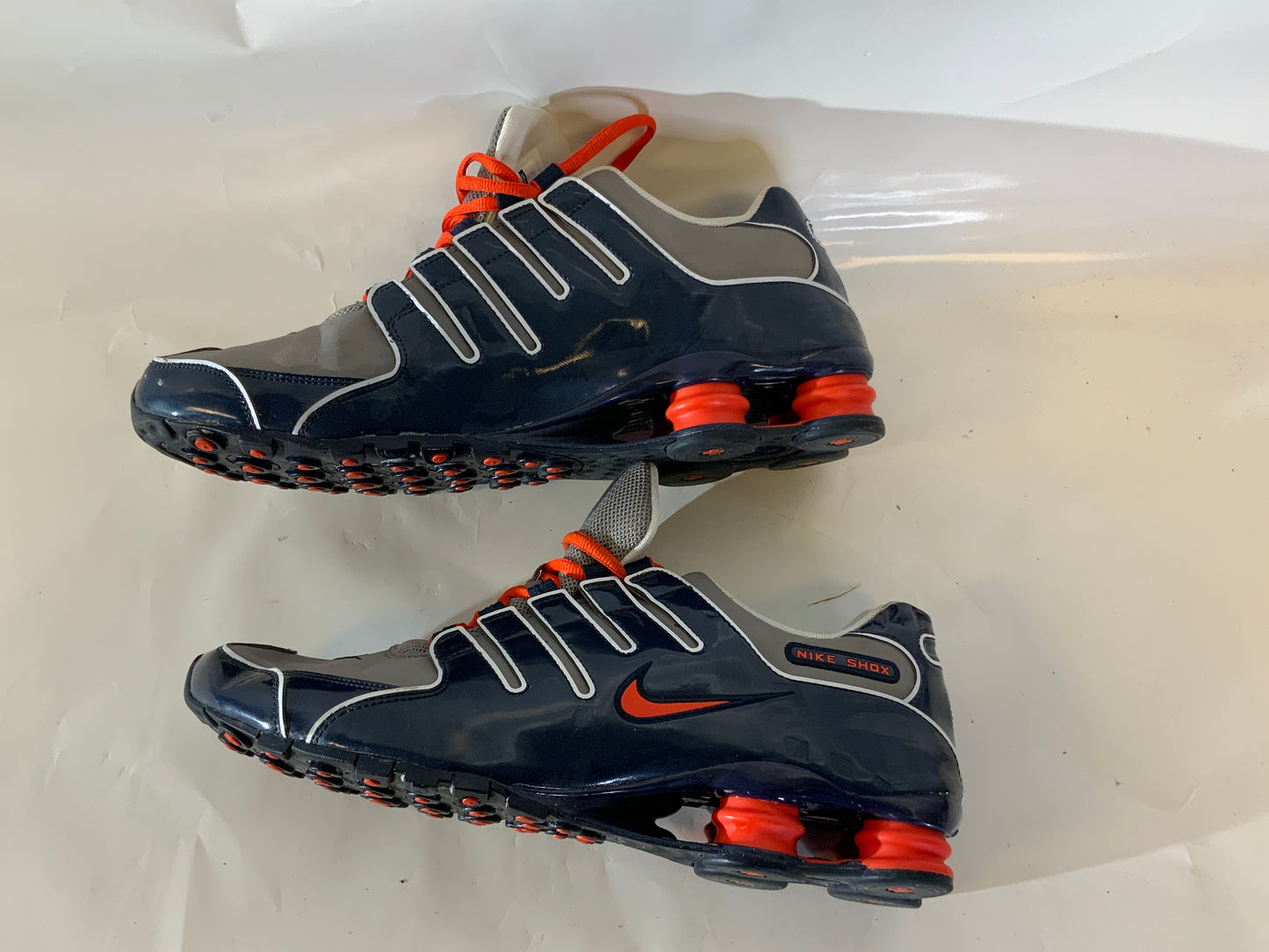 USED Nike Shox 2012 Men’s 13 Blue Orange Gray Athletic Shoe Sneakers