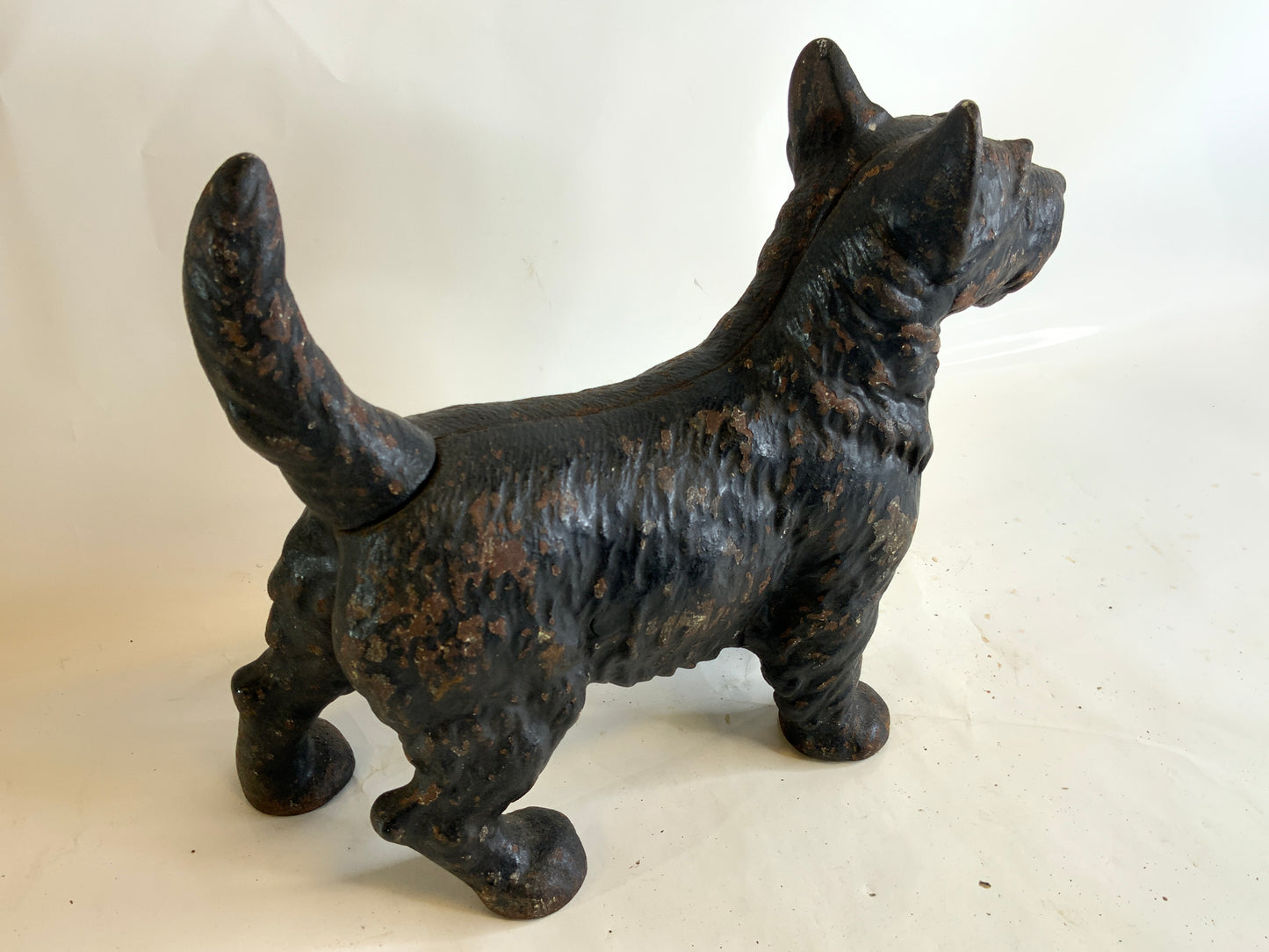 Black scottie dog door stop Cast Iron Scottish Terrier antique Hubley