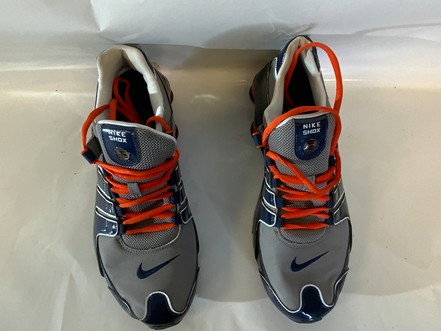 USED Nike Shox 2012 Men’s 13 Blue Orange Gray Athletic Shoe Sneakers