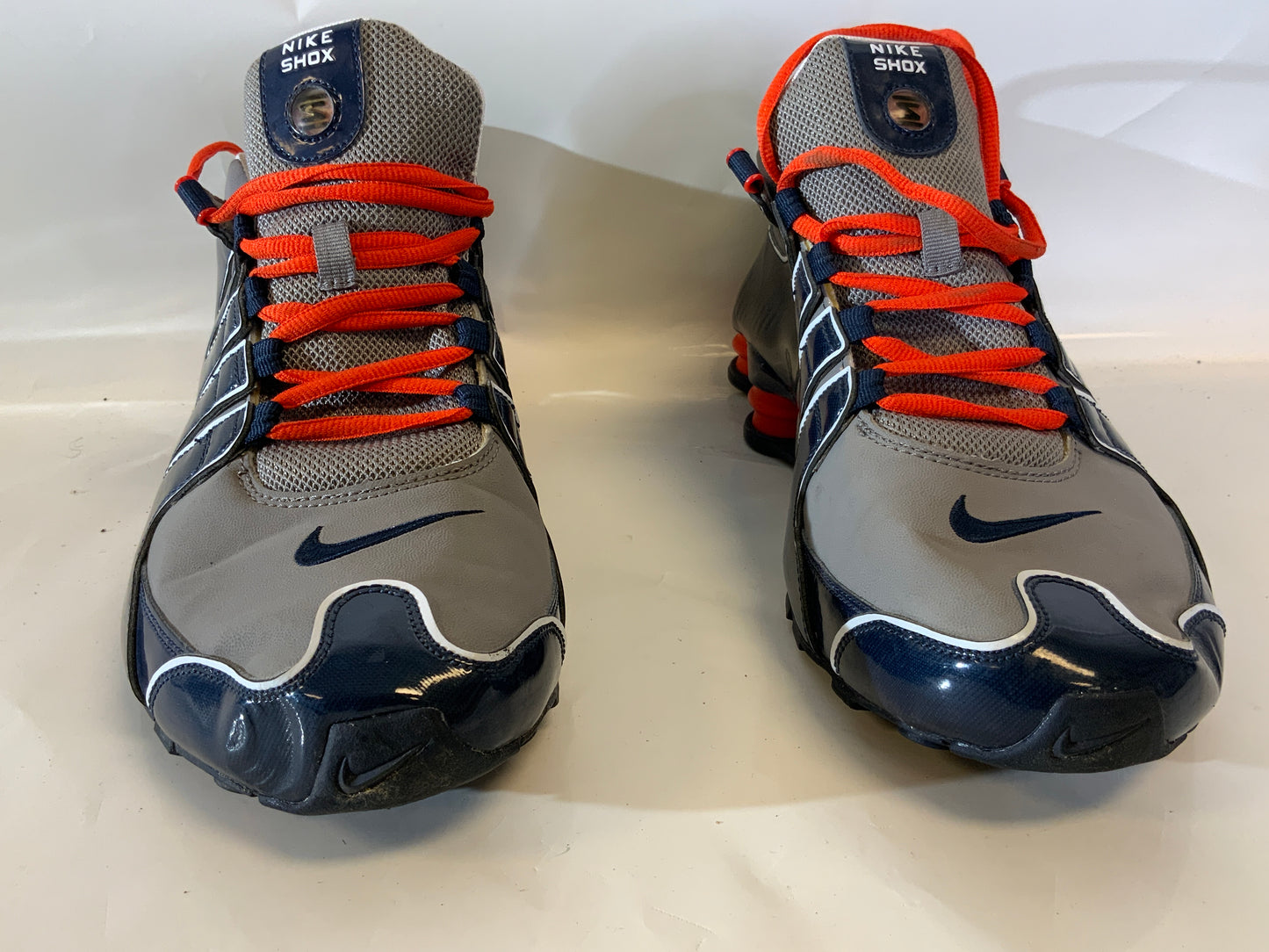 USED Nike Shox 2012 Men’s 13 Blue Orange Gray Athletic Shoe Sneakers