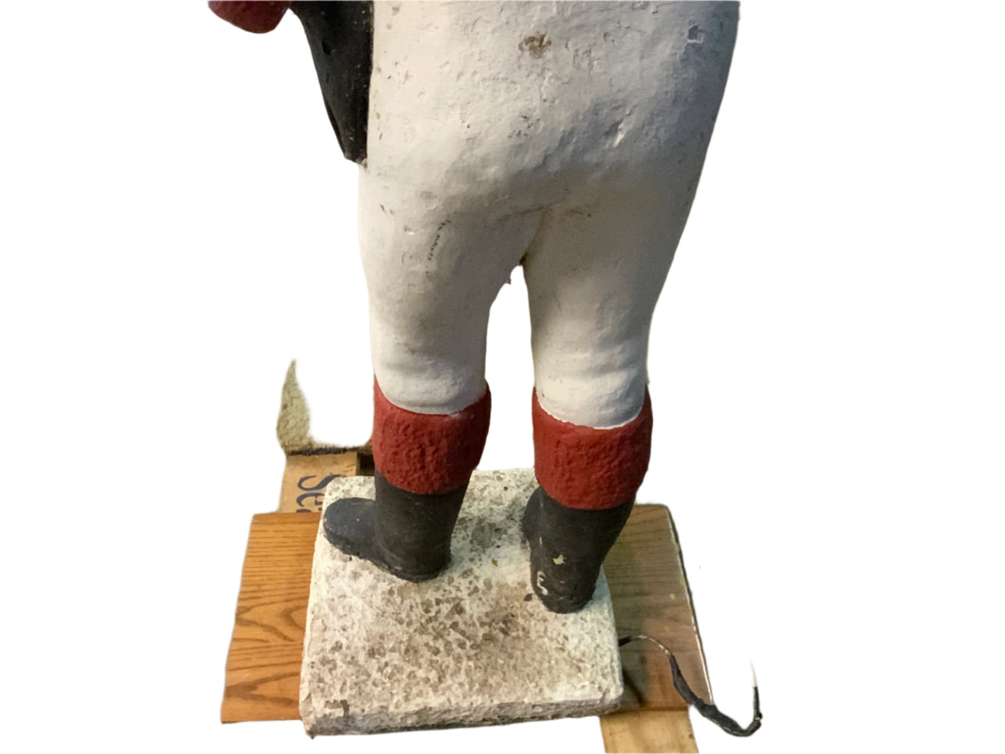 USED Rare Antique Concrete Lawn Jockey Statue- Very Heavy