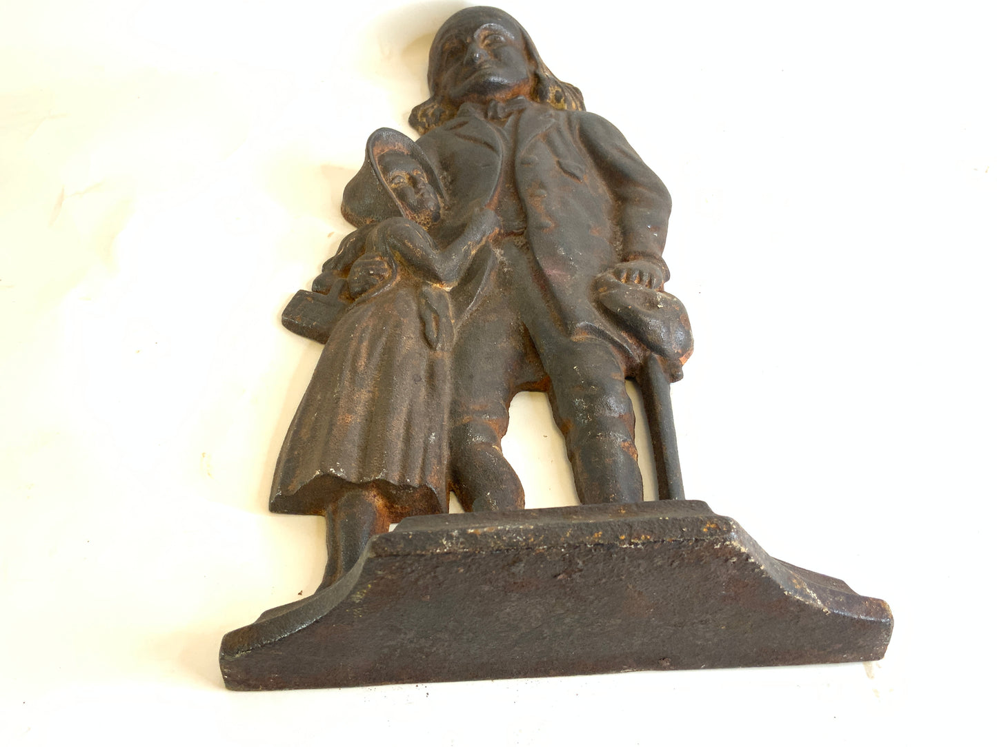 Victorian Cast Iron Doorstop Benjamin Franklin