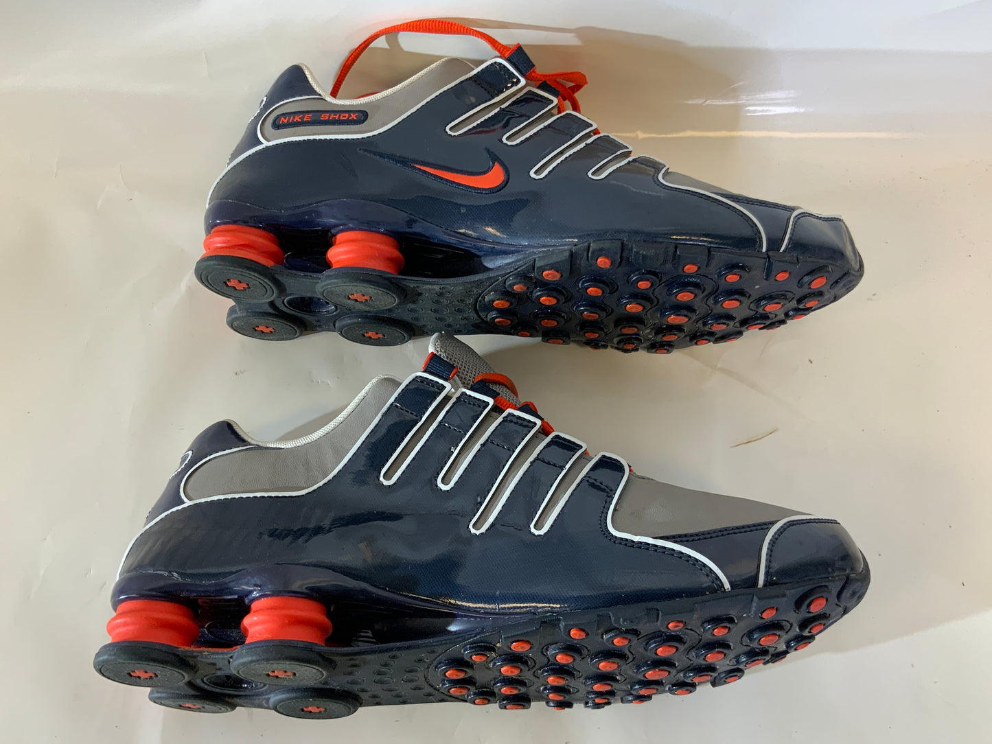 USED Nike Shox 2012 Men’s 13 Blue Orange Gray Athletic Shoe Sneakers