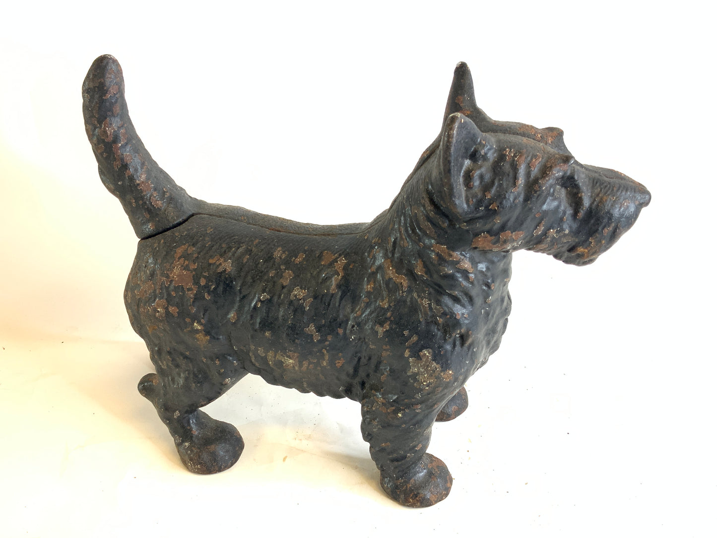 Black scottie dog door stop Cast Iron Scottish Terrier antique Hubley