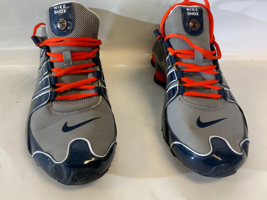 USED Nike Shox 2012 Men’s 13 Blue Orange Gray Athletic Shoe Sneakers