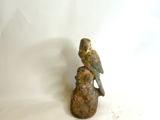 Vintage Cast Iron Metal Parrot Bird Door Stop