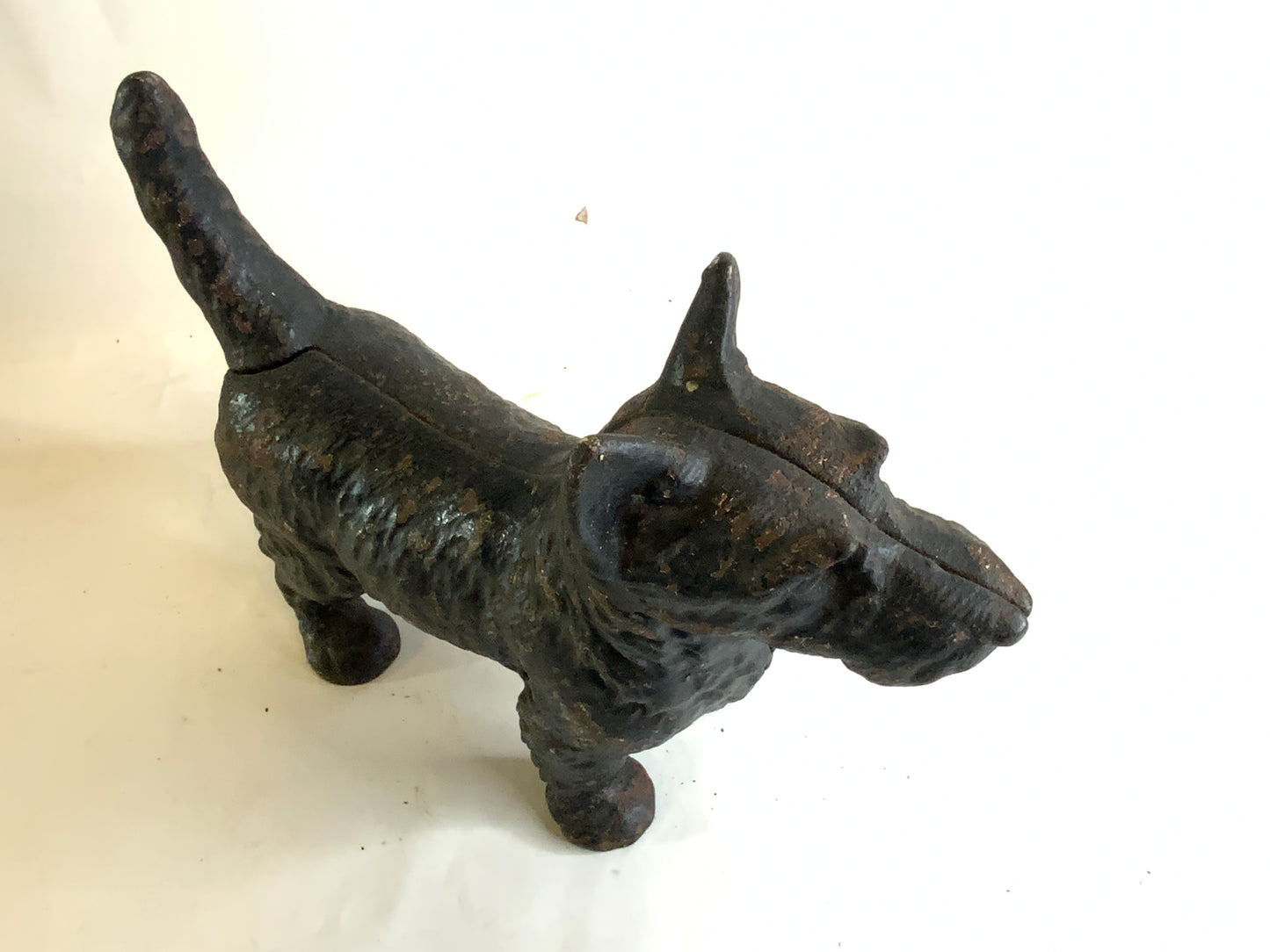 Black scottie dog door stop Cast Iron Scottish Terrier antique Hubley