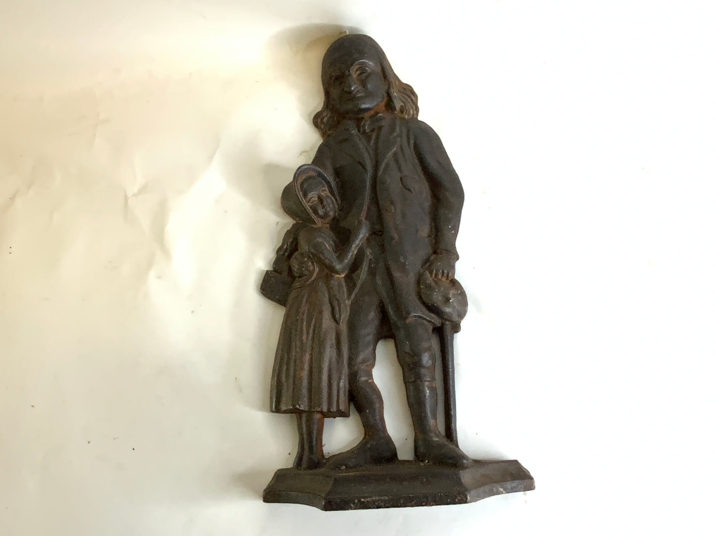 Victorian Cast Iron Doorstop Benjamin Franklin