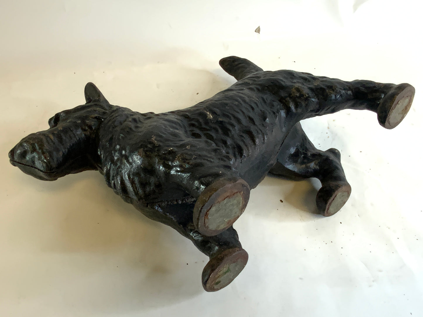 Black scottie dog door stop Cast Iron Scottish Terrier antique Hubley