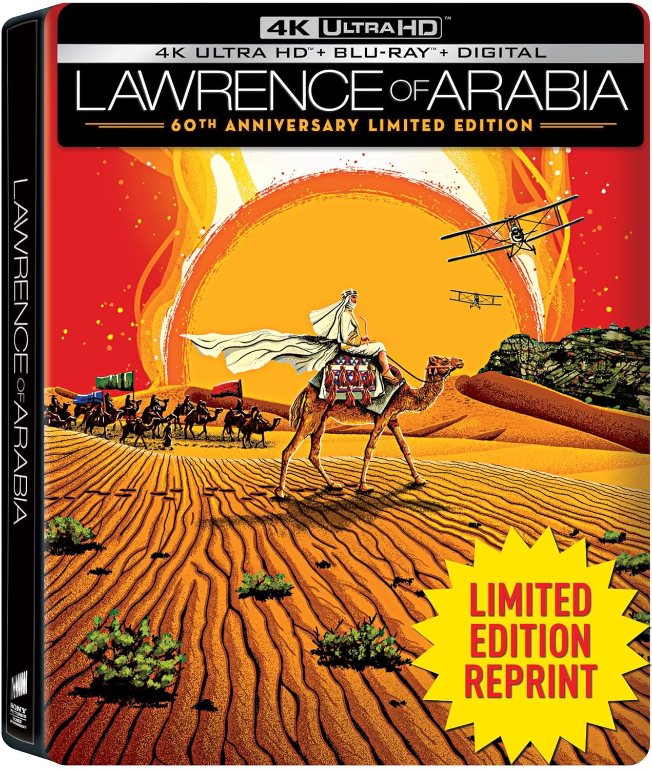 NEW Lawrence of Arabia: 60th Anniversary Limited Edition Steelbook (4K Ultra HD + Blu-ray + Digital) - Used