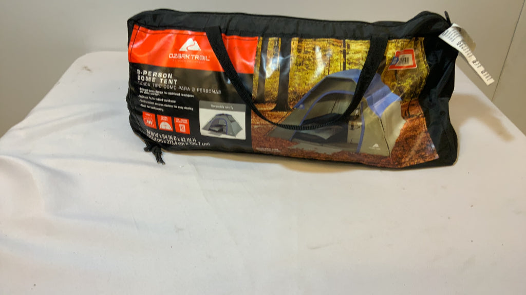 NEW Ozark Trail 3-Person Camping Dome Tent New Sealed