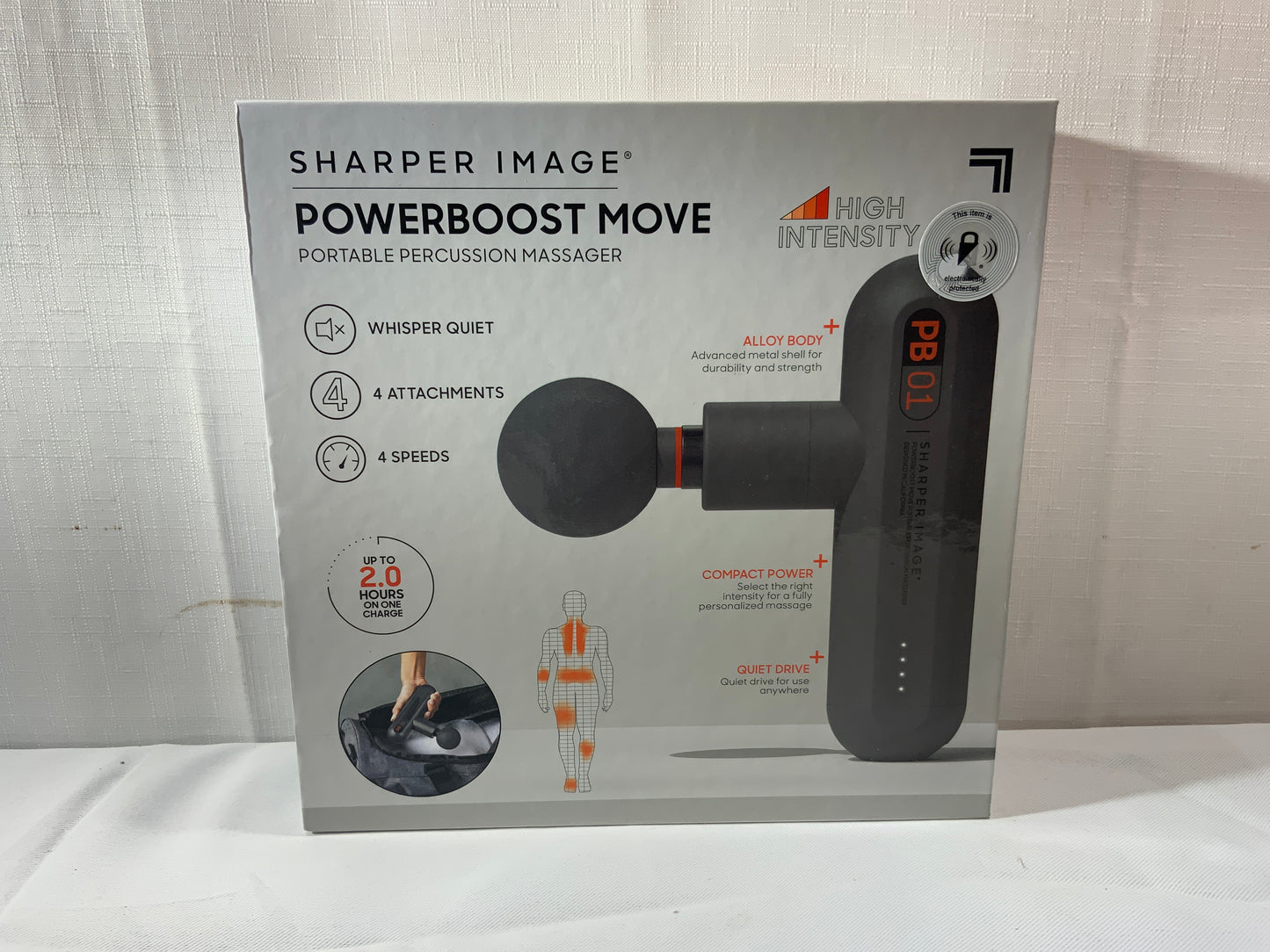 NEW Sharper Image POWERBOOST Move Portable Percussion Massager