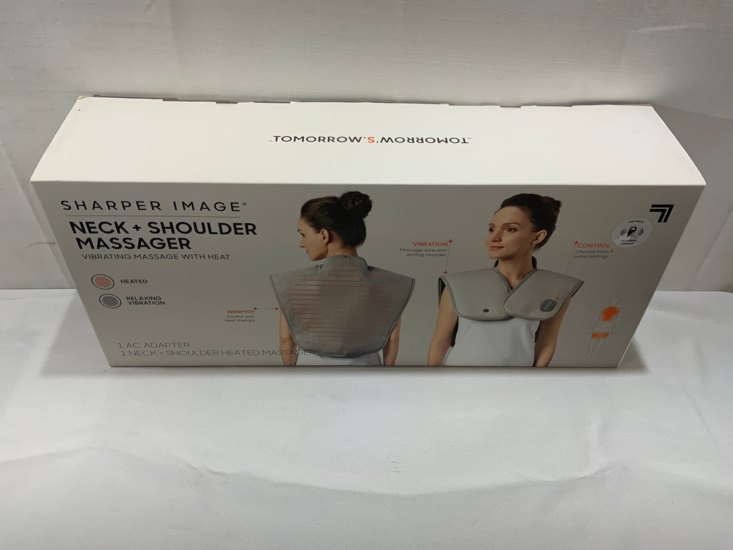 NEW Sharper Image Neck and Shoulder Massager Vibrating Massage With Heat