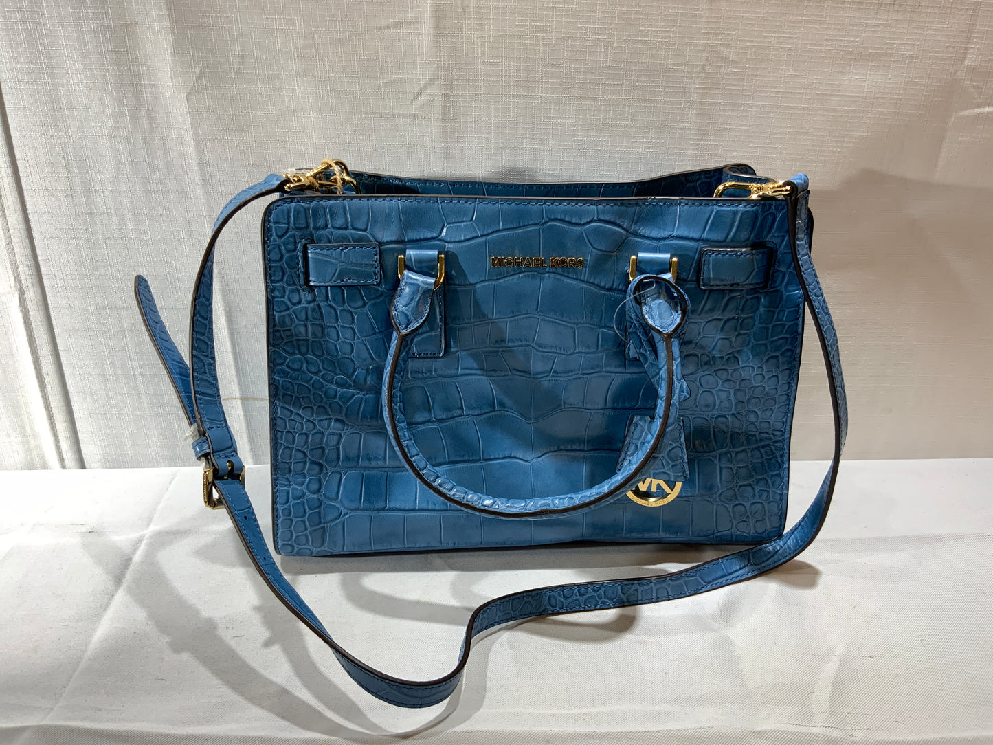 NEW Micheal Kors Blue Snake Skin Handbag