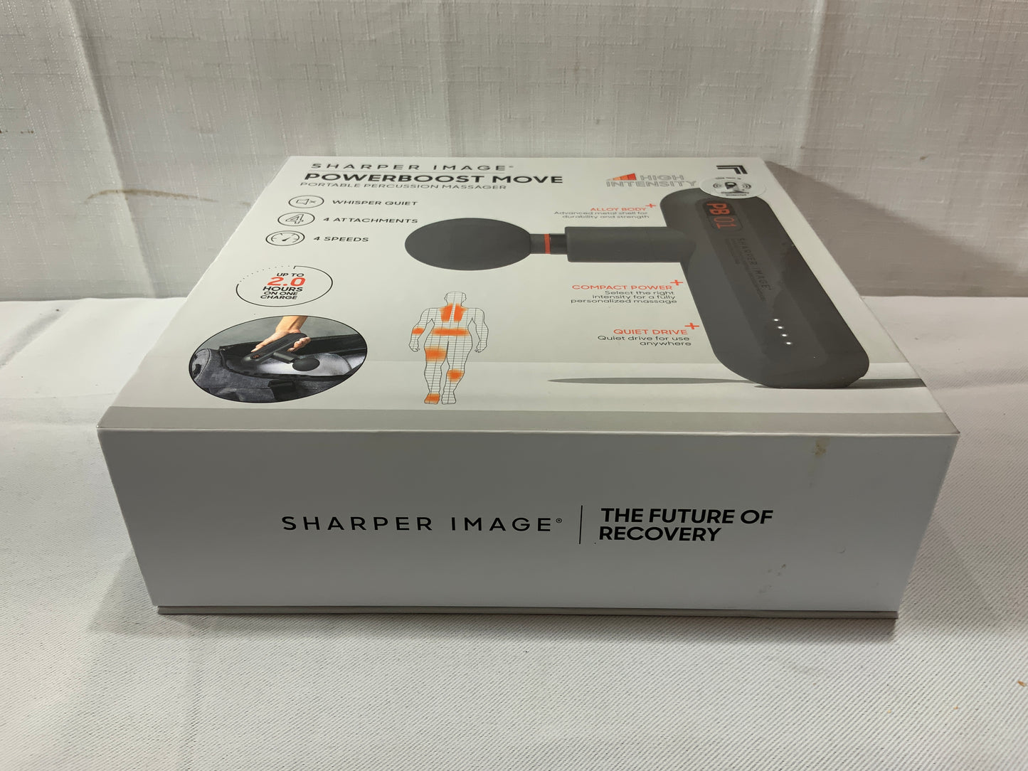 NEW Sharper Image POWERBOOST Move Portable Percussion Massager