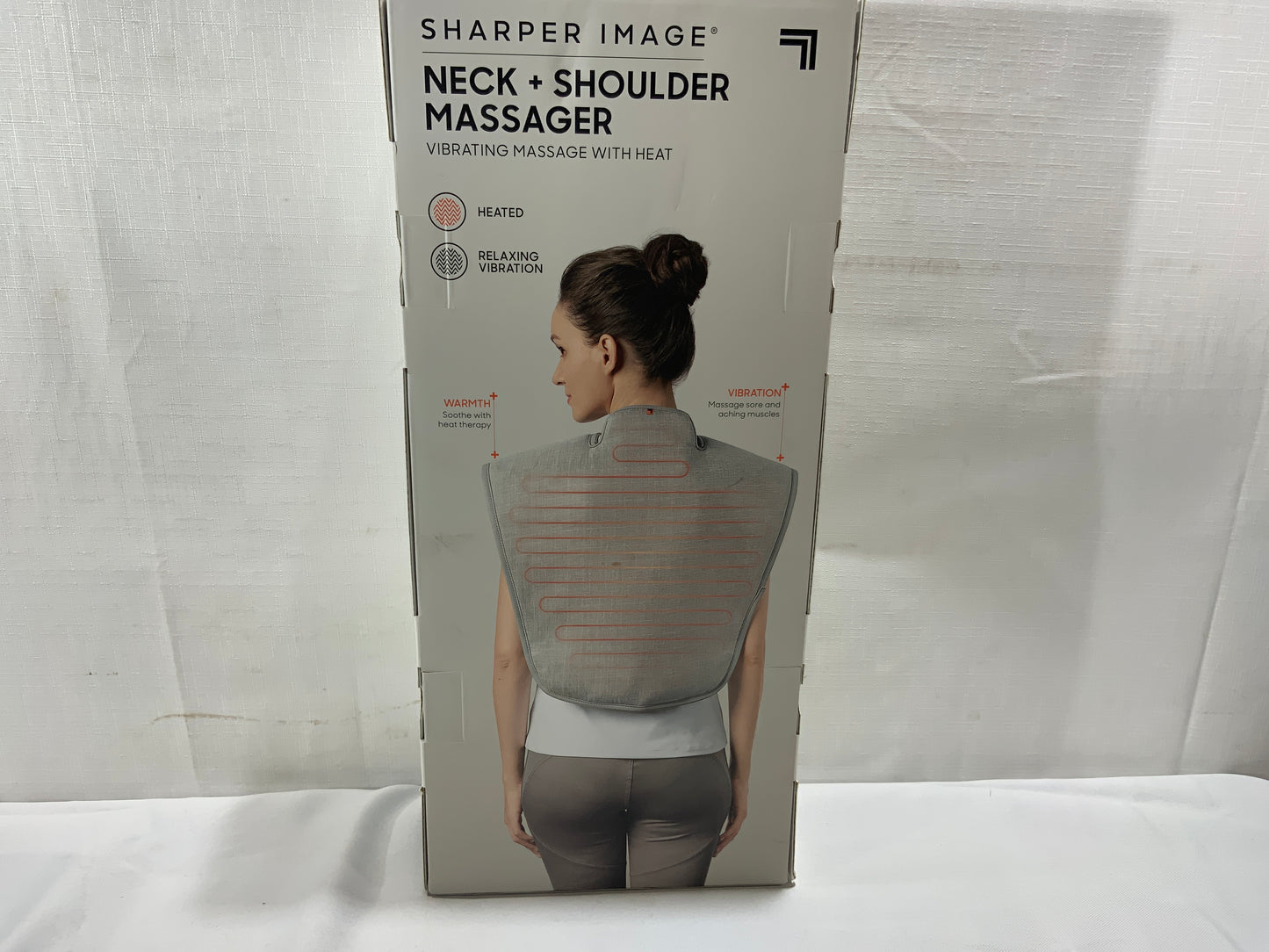 NEW Sharper Image Neck and Shoulder Massager Vibrating Massage With Heat