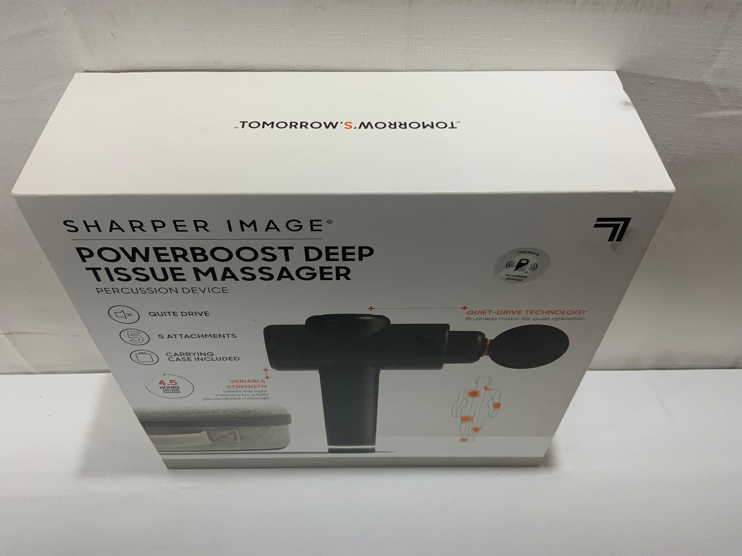 NEW Sharper Image PowerBooster Deep Tissue Massager Percussion Device