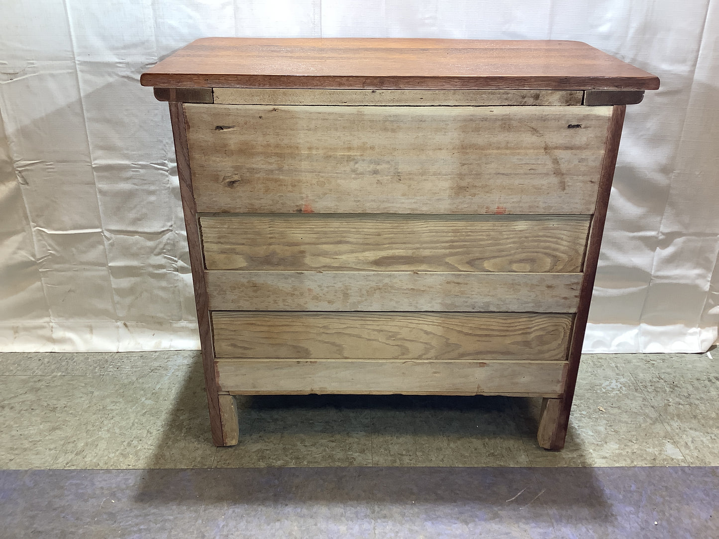 USED Vintage 2 Drawer 2 Door Oak Wash Stand Cabinet