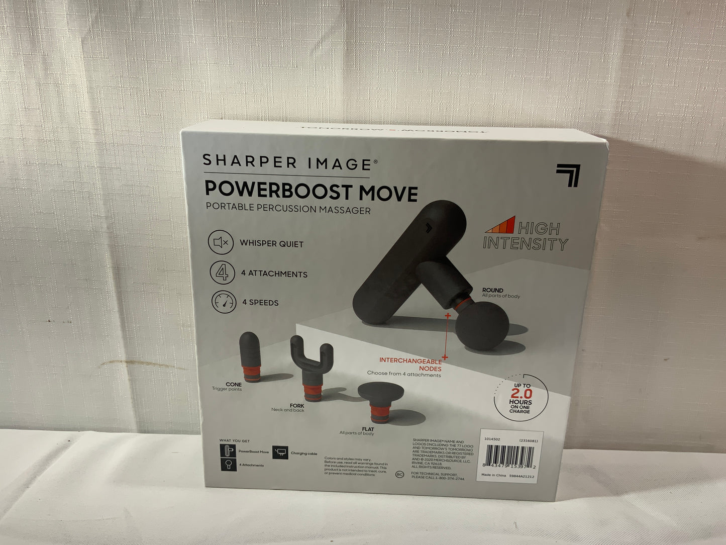 NEW Sharper Image POWERBOOST Move Portable Percussion Massager