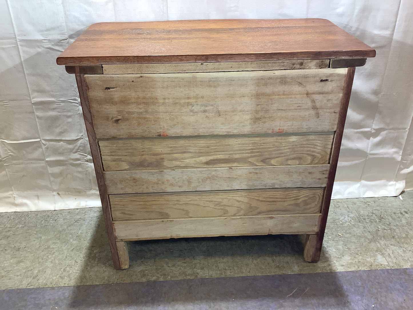 USED Vintage 2 Drawer 2 Door Oak Wash Stand Cabinet