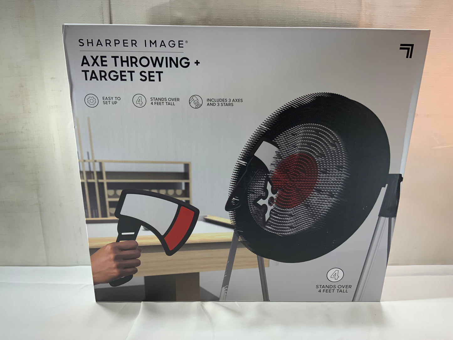 NEW Sharper Image Axe Throwing Target Set Game