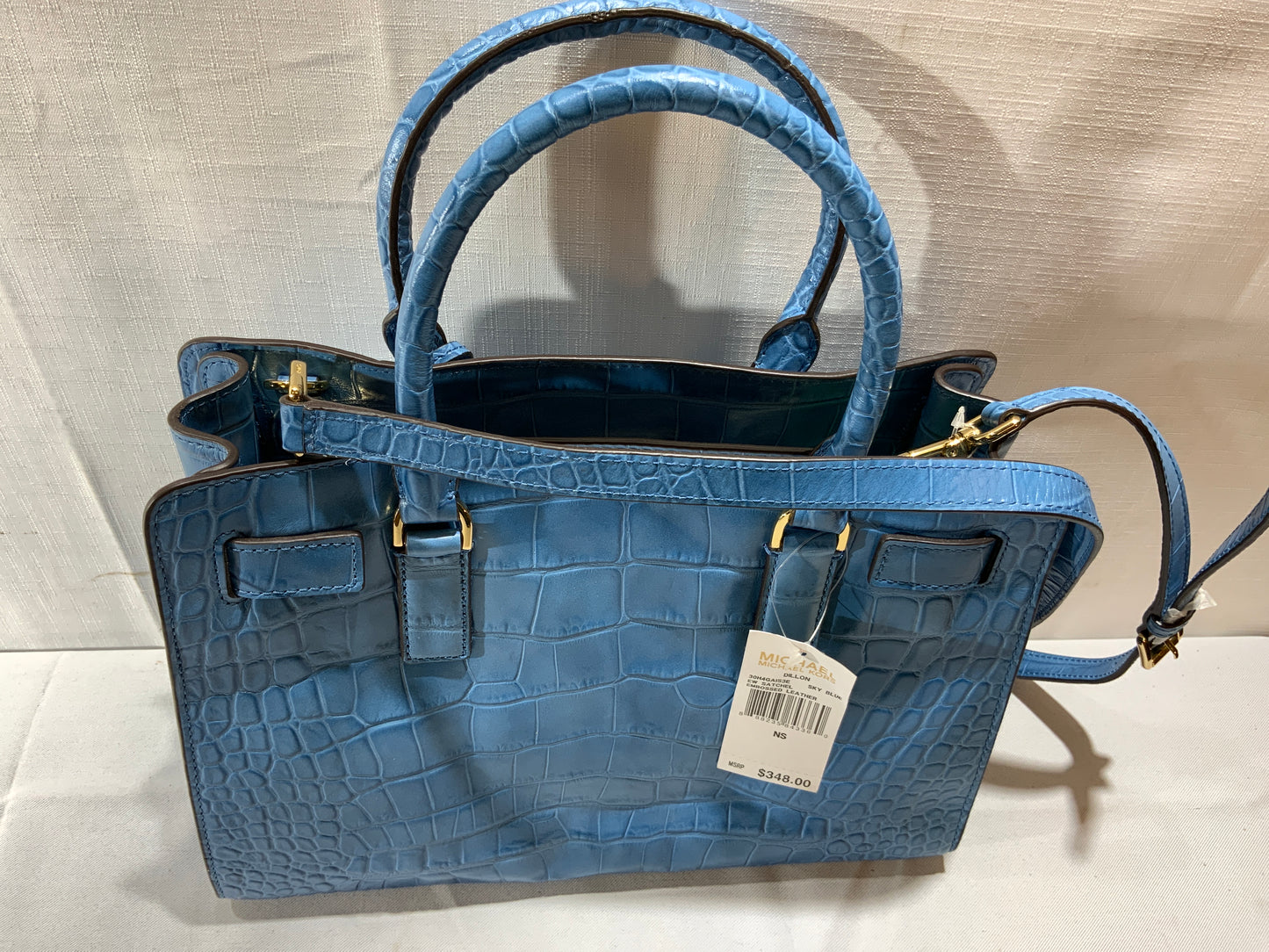 NEW Micheal Kors Blue Snake Skin Handbag