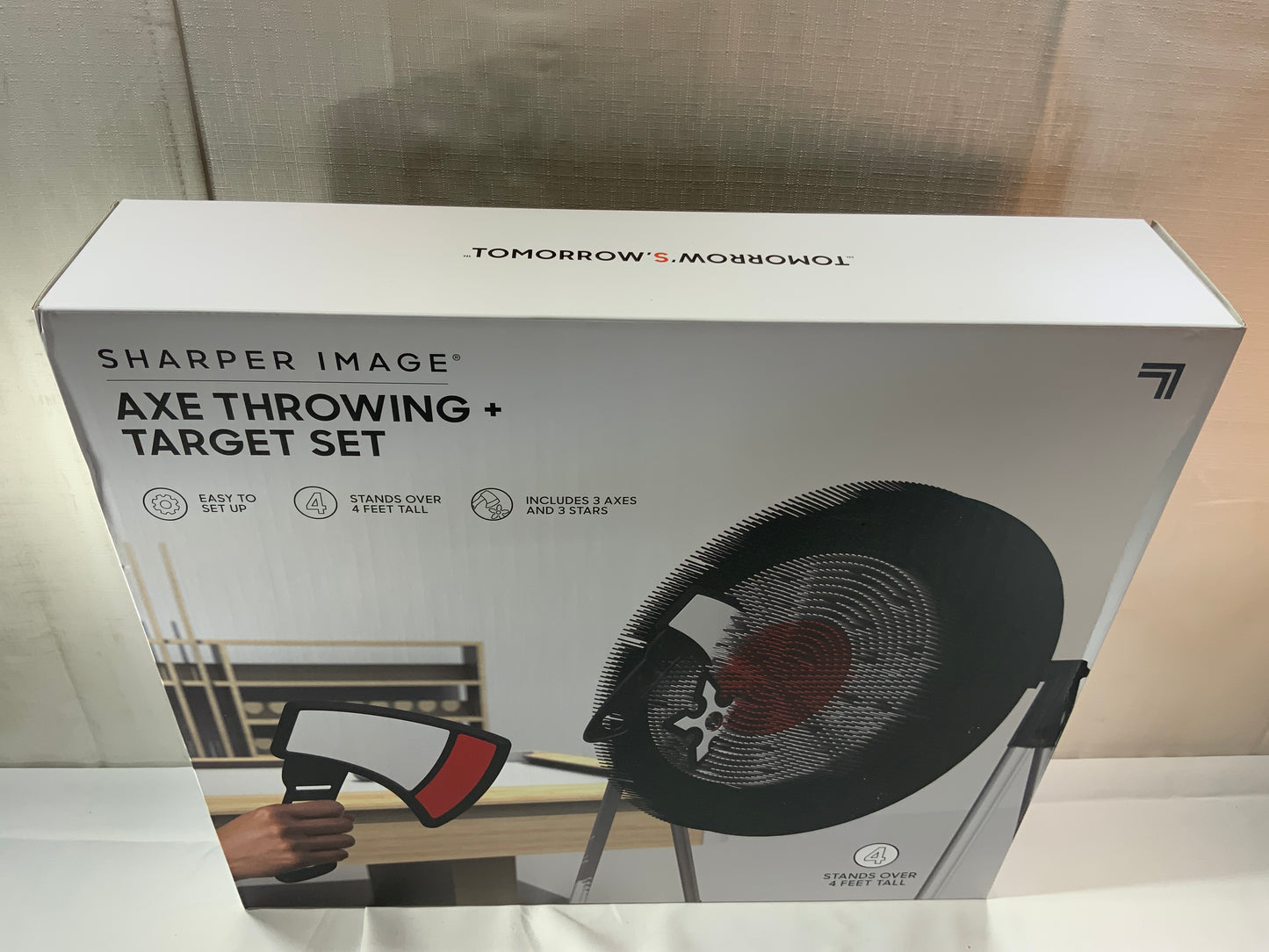 NEW Sharper Image Axe Throwing Target Set Game