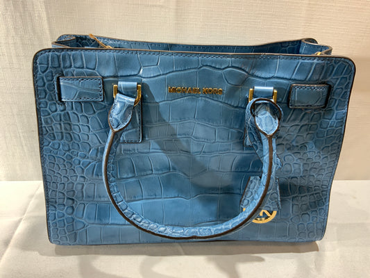 NEW Micheal Kors Blue Snake Skin Handbag