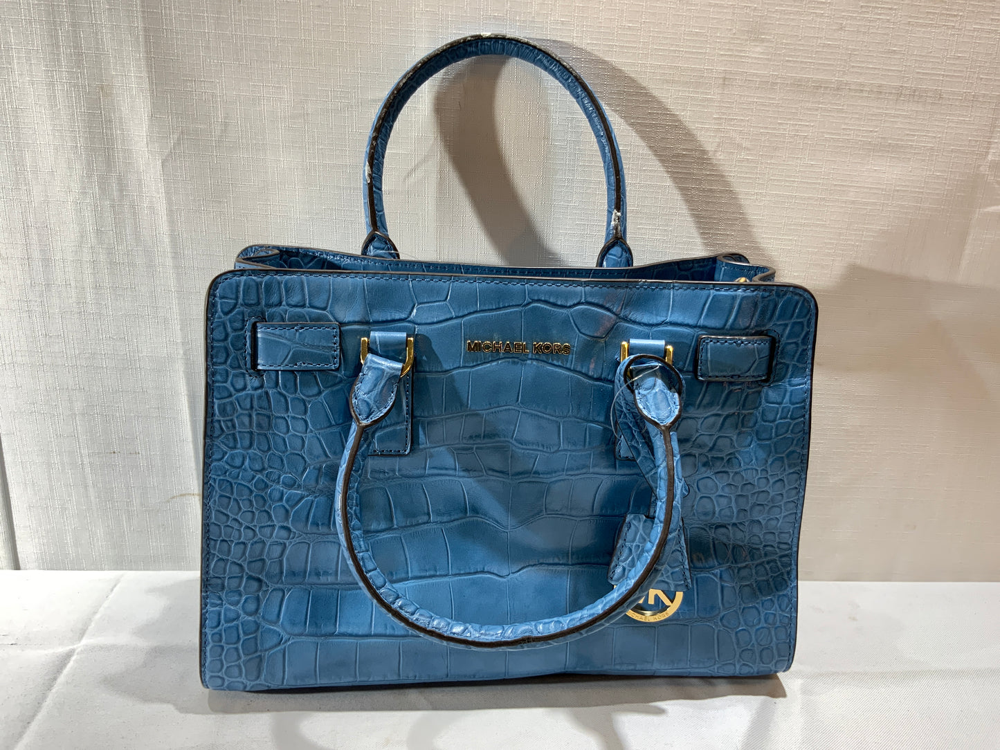 NEW Micheal Kors Blue Snake Skin Handbag