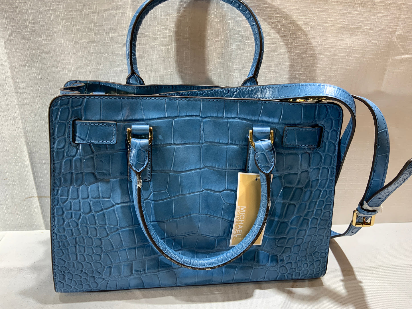 NEW Micheal Kors Blue Snake Skin Handbag