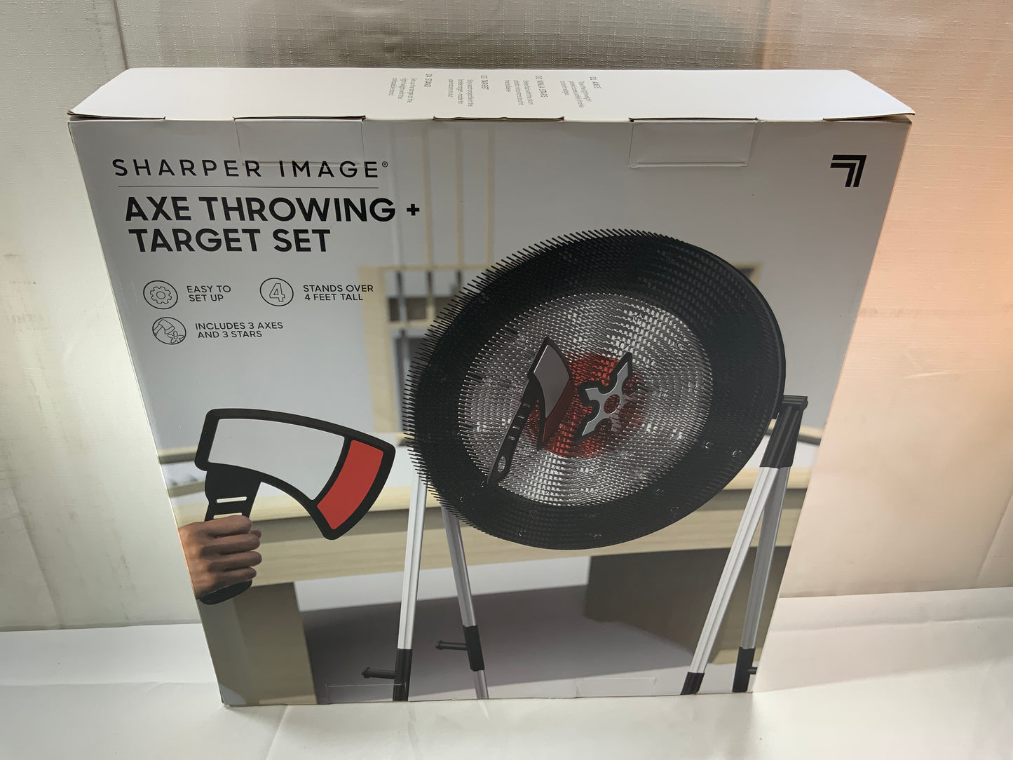 NEW Sharper Image Axe Throwing Target Set Game