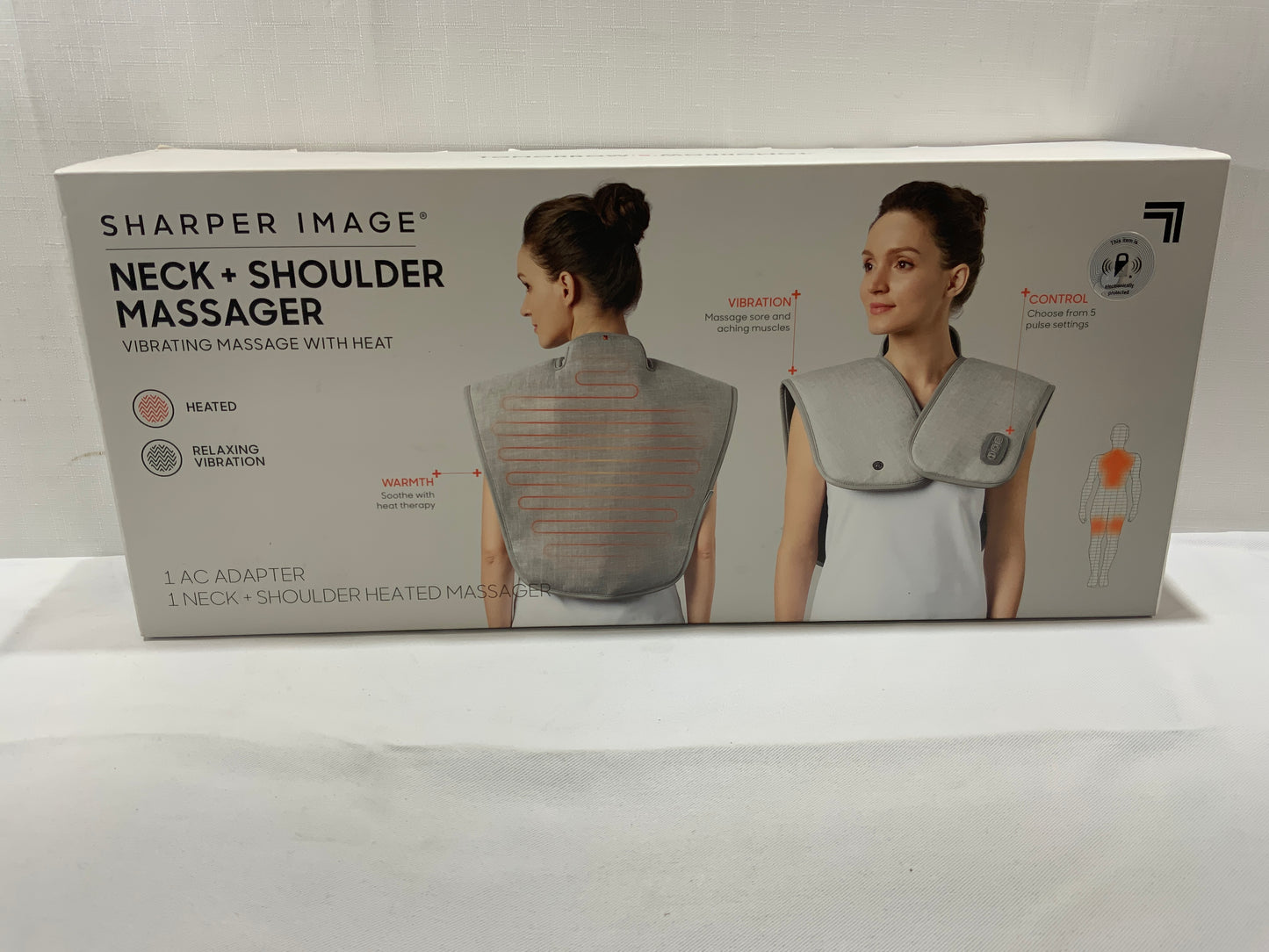 NEW Sharper Image Neck and Shoulder Massager Vibrating Massage With Heat